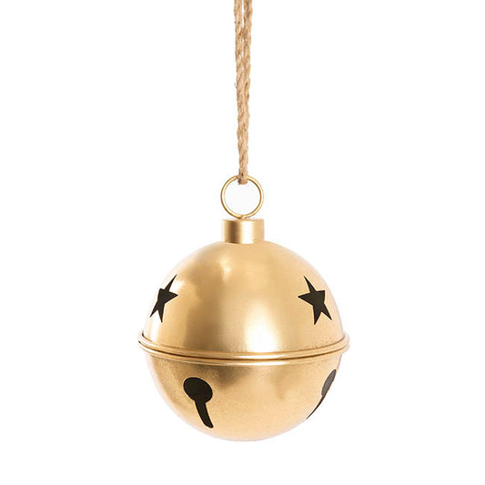 Hanging Christmas Star Large Bells Gold (24.5x31.5cmH)