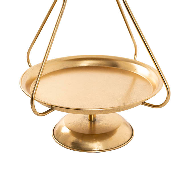 Display Tray 2 Tier Tree w Star Gold (30.5x71cmH)