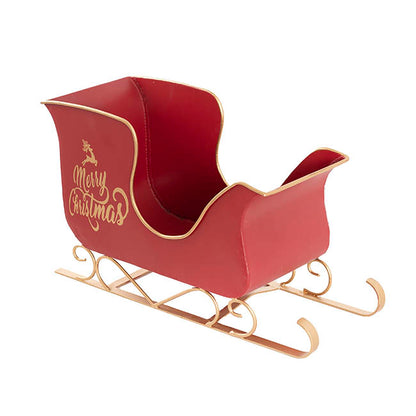 Merry Christmas Sleigh Red (35x14x20.5cmH)