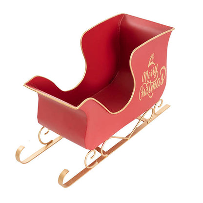 Merry Christmas Sleigh Red (35x14x20.5cmH)