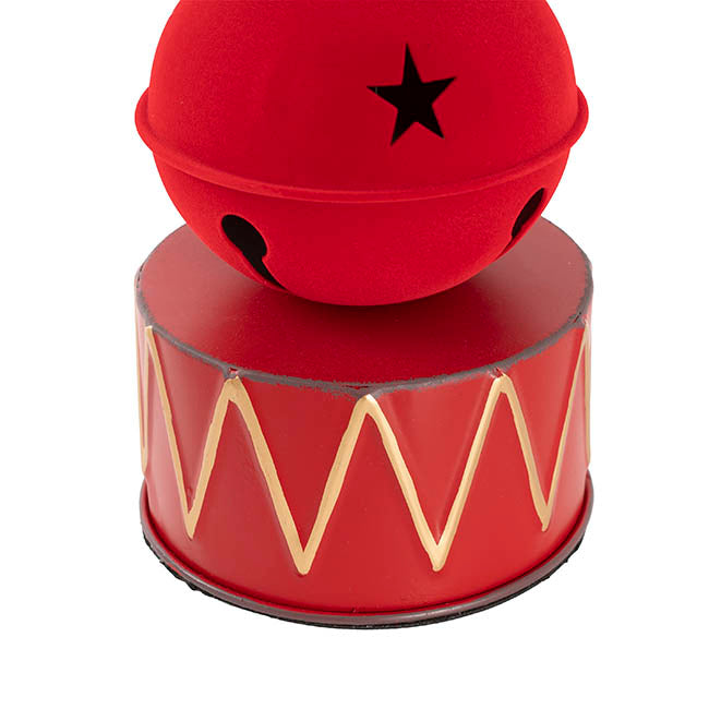 Decorative Bell Tree w Star Red & White (16.5x60.5cmH)