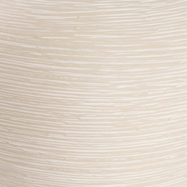 Oriental Metal Vase White (28x28.5cmH)