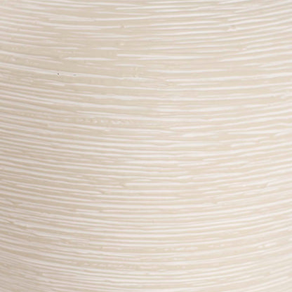 Oriental Metal Vase White (28x28.5cmH)