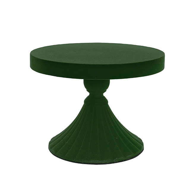 Cake Display Stand Flocked Dark Green (30cmDx22.5cmH)