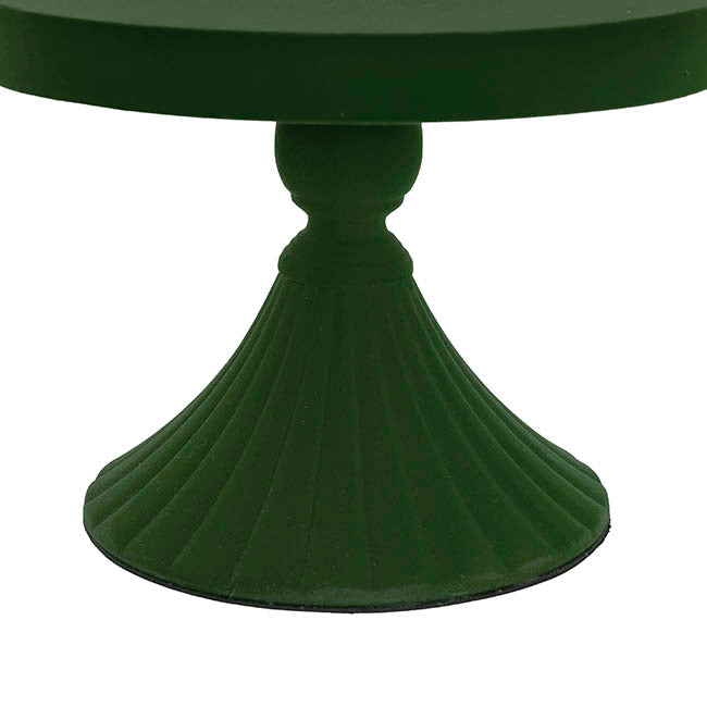 Cake Display Stand Flocked Dark Green (30cmDx22.5cmH)