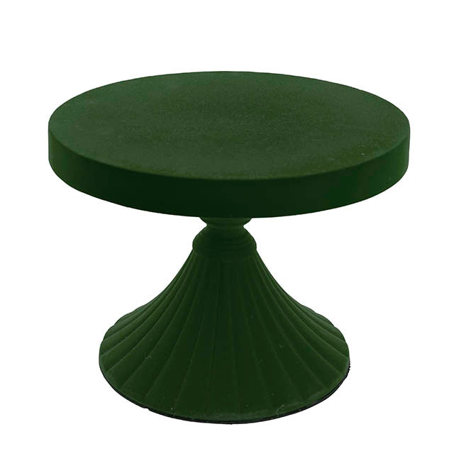 Cake Display Stand Flocked Dark Green (30cmDx22.5cmH)