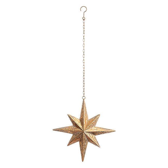 Hanging Star of Bethlehem Metal Gold (30.5x6x32.5cm)