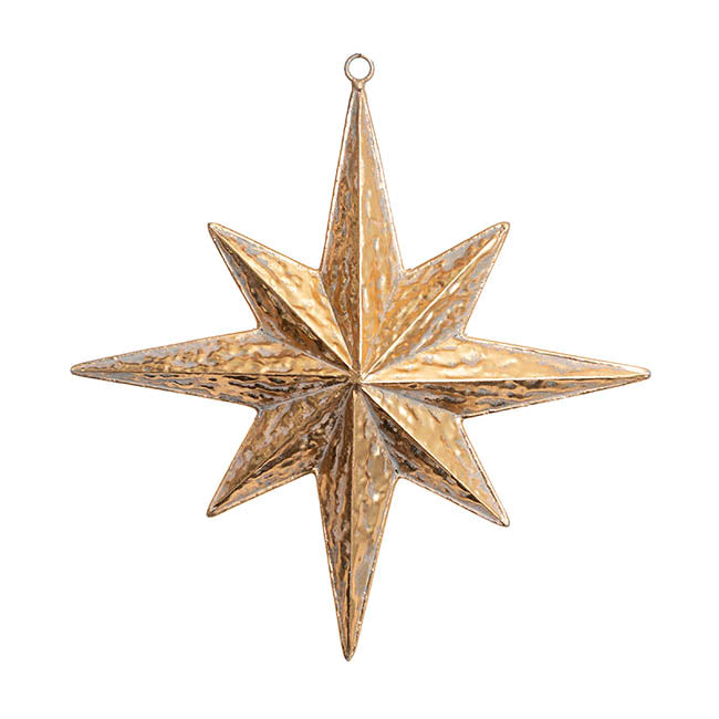 Hanging Star of Bethlehem Metal Gold (30.5x6x32.5cm)