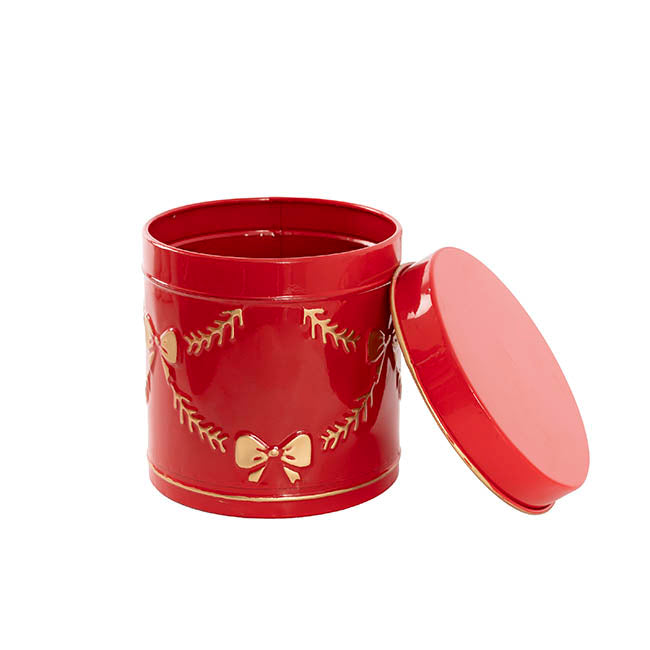 Cookie Tins Gift Box Set 2 Red (16cmH & 21cmH)