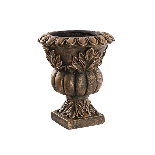 Tuscany Garden Planter Urn Antique Brass (28x34cmH)