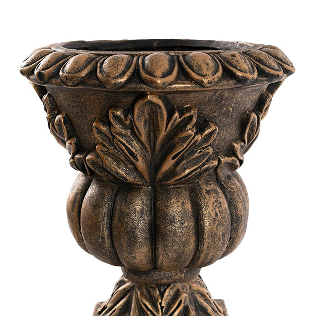 Tuscany Garden Planter Urn Antique Brass (28x34cmH)