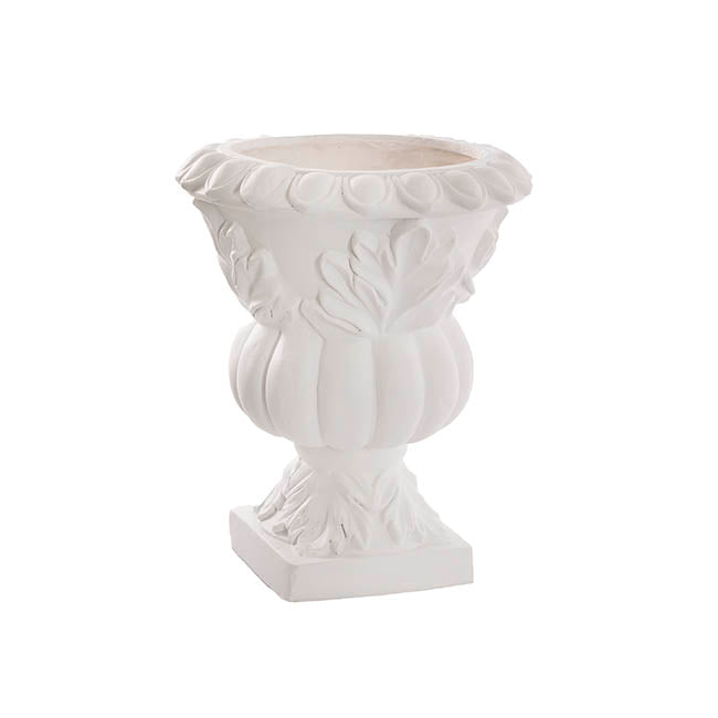 Tuscany Garden Planter Urn Matte White (28x34cmH)