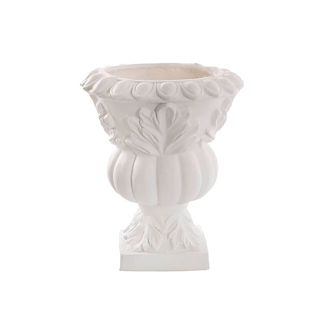 Tuscany Garden Planter Urn Matte White (28x34cmH)