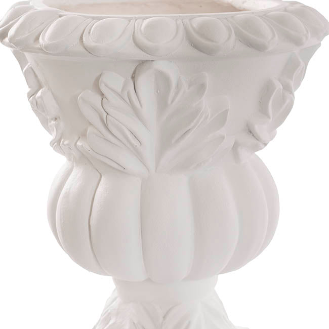 Tuscany Garden Planter Urn Matte White (28x34cmH)