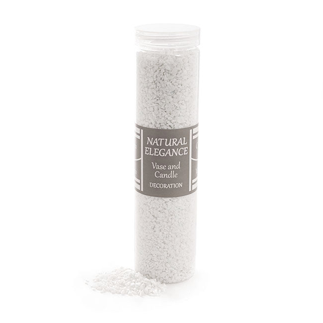 Crushed Glass Sand 2-5mm Clear White (600g Jar)