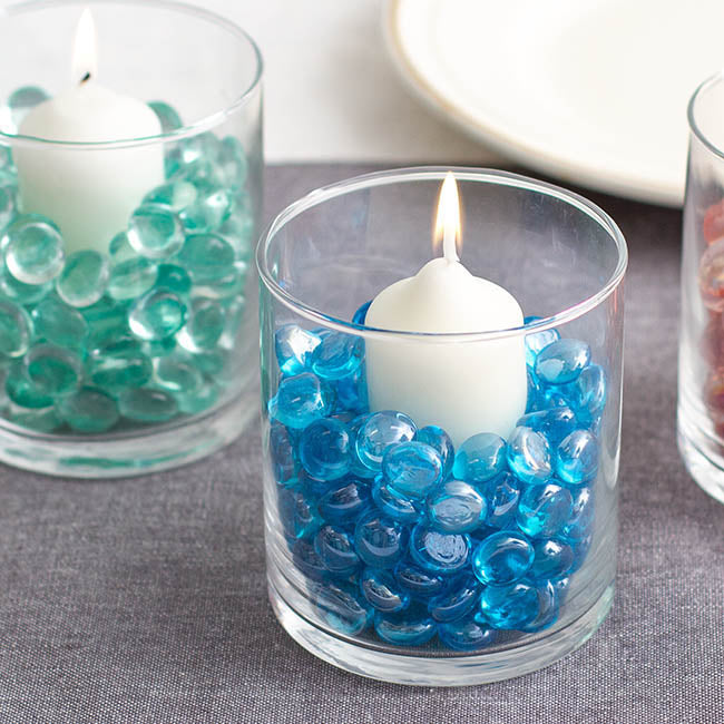 Glass Gems Mini 12.5mm Ice Blue (700g Jar)