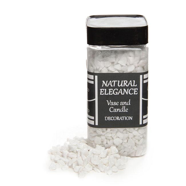 Pebbles Quartz Natural 3-6mm White (800g Jar)