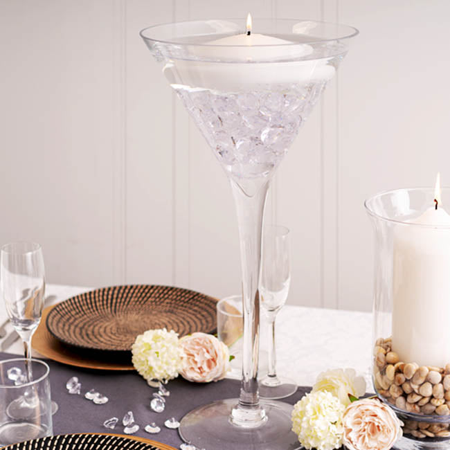 Acrylic Diamond Scatters 18mmD Small Clear (400g Bag)