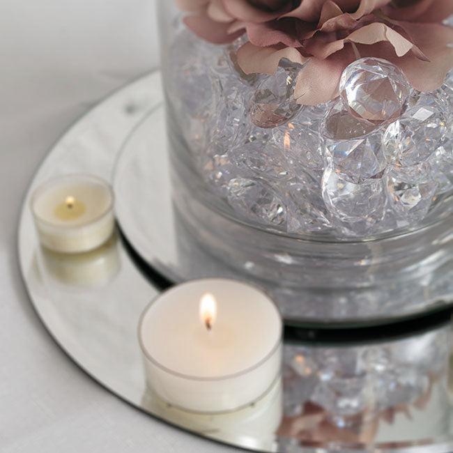 Acrylic Diamond Scatters 29mmD Medium Clear (400g Jar)