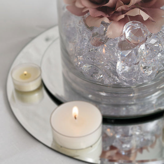 Acrylic Diamond Scatters 29mmD Medium Clear (400g Jar)