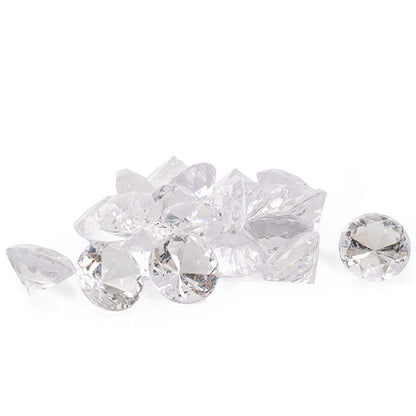 Acrylic Diamond Scatters 29mmD Medium Clear (400g Jar)