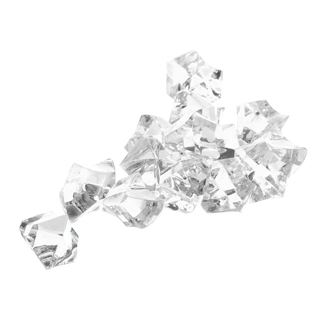 Acrylic Rock Crystal Scatters 15x25mm Clear (400g Jar)