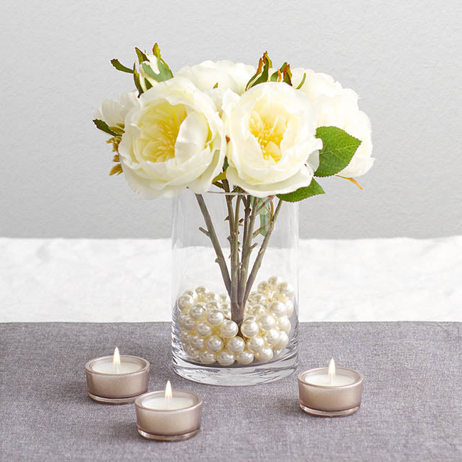 Acrylic Pearl Beads Ball Ivory 14mm (100pc Jar)