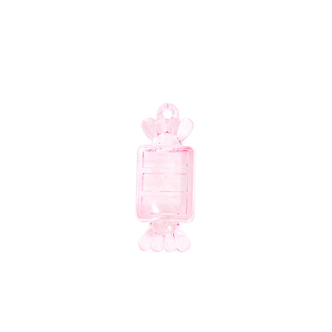 Decoration Acrylic Charms Candy Pack 12 Baby Pink (48x19mm)