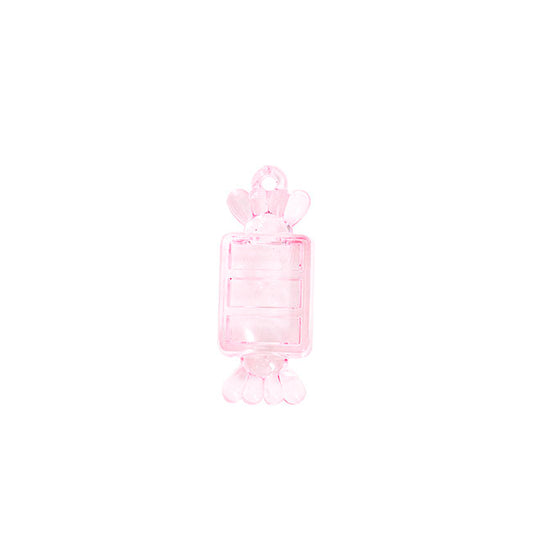 Decoration Acrylic Charms Candy Pack 12 Baby Pink (48x19mm)