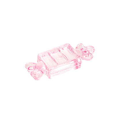 Decoration Acrylic Charms Candy Pack 12 Baby Pink (48x19mm)