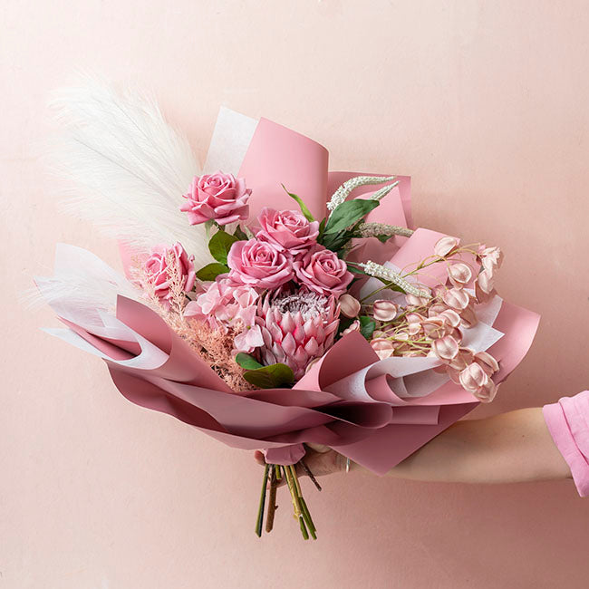 Cello Regal Pro 65mic Dusty Pink (50x70cm) Pack 100