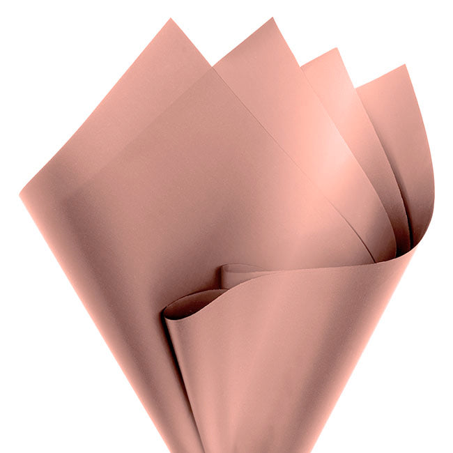 Cello Regal Pro 65mic Metallic Rose Gold (50x70cm) Pack 100