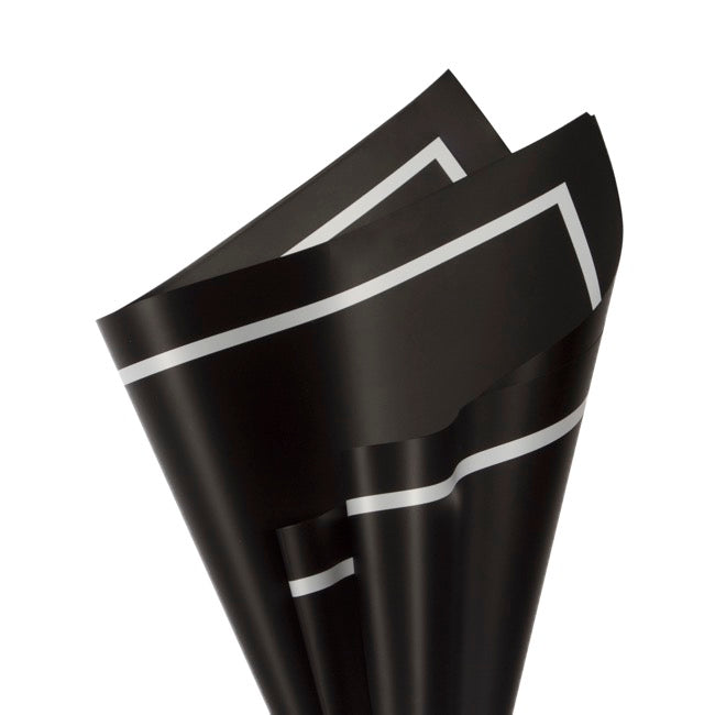 Cello Regal Pro Silhouette 65mic PK 100 Black Wht(50x70cm)