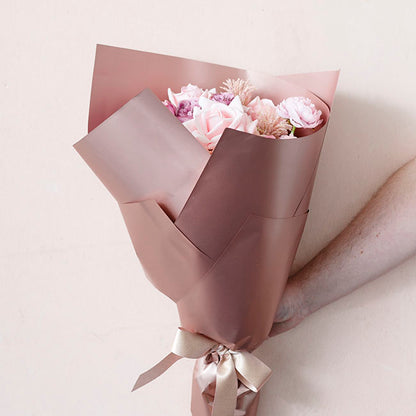 Cello Regal Pro 65mic Metallic Rose Gold (50x70cm) Pack 100