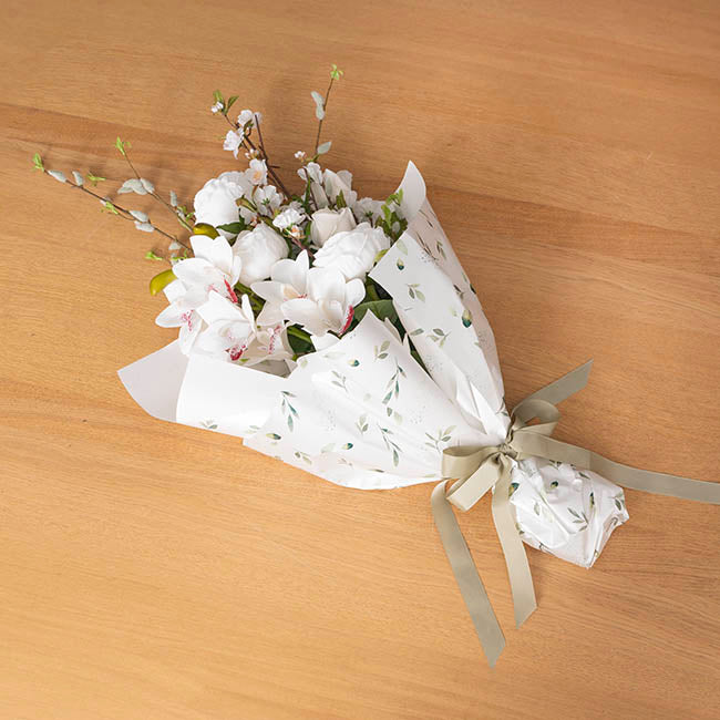 Cello Regal Leafy Greens 65mic White Pack 100 (50x70cm)