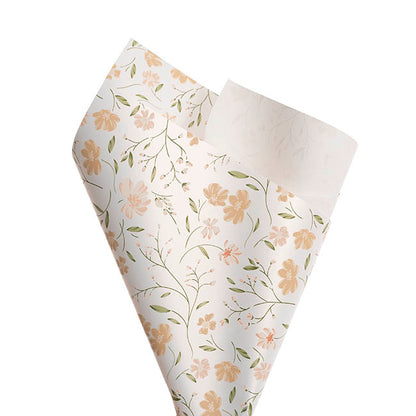 Cello Regal 65mic Delightful Flowers Peach Pk100 (50x70cm)