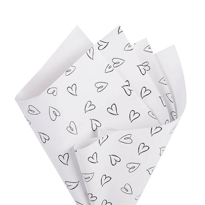 Cello Regal Whimsy Hearts 65micron White Pack 60 (58x58cm)