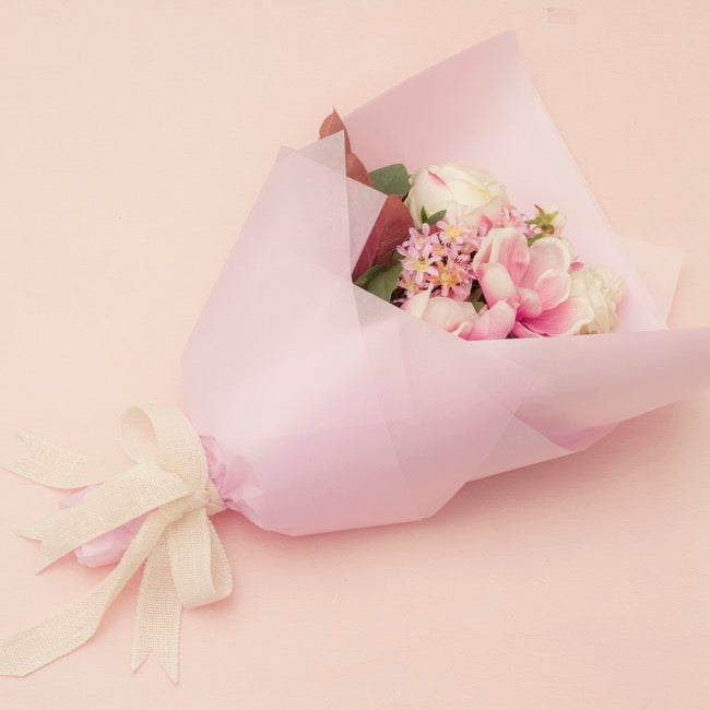 Tallow Paper 75 micron Pack 100 Baby Pink (60x60cm)