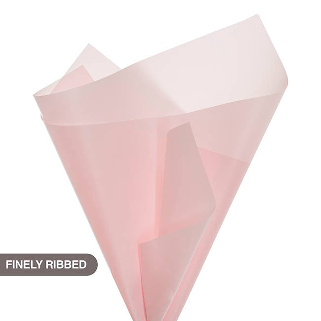 Tallow Paper Ribbed 80 micron Pastel Pink Pack 50 (50x70cm)