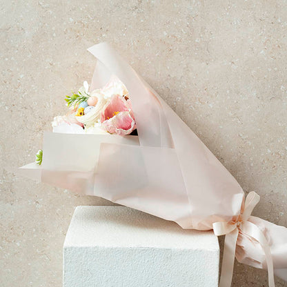 Tallow Paper Ribbed 80 micron Pastel Pink Pack 50 (50x70cm)