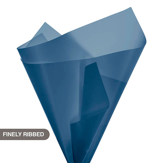 Tallow Paper Ribbed 80 micron Dusty Navy Pack 50 (50x70cm)