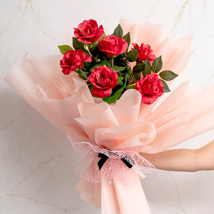 Frosted Cello 50mic Wrap Satin Lotus Pink Pk100 (60x60cm)