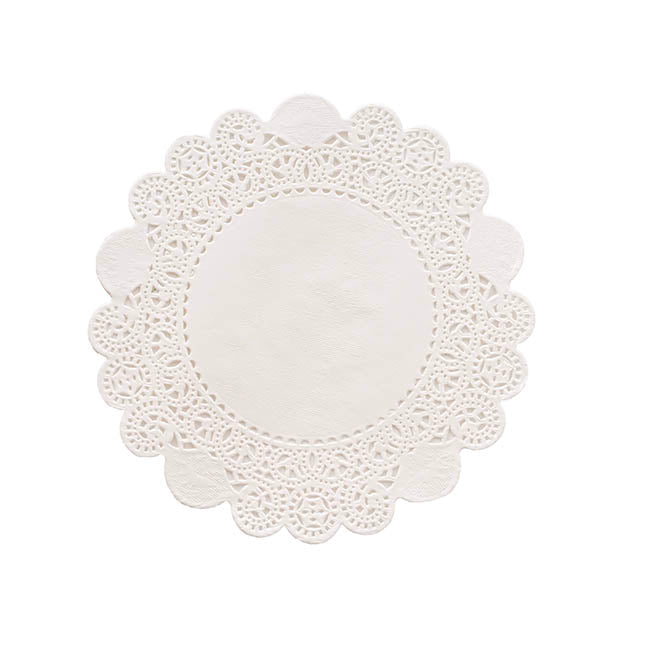 Paper Doily Round Pack 24 White (165mmD)