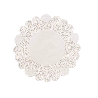 Paper Doily Round Pack 24 White (165mmD)