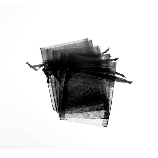 Organza Gift Bomboniere Bag Small Black Pack 10 (7.5x10cmH)