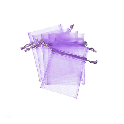 Organza Gift Bomboniere Bag Small Lavender Pk10 (7.5x10cmH)