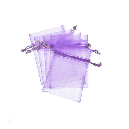Organza Gift Bomboniere Bag Small Lavender Pk10 (7.5x10cmH)