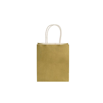 Kraft Paper Bag Shopper Mini Gold Pack 10 (140Wx75Gx165mmH)