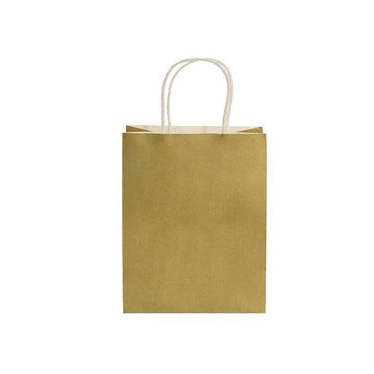Kraft Paper Bag Shopper Medium Gold Pk10 (205Wx110Gx275mmH)