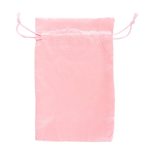 Satin Gift Bag Large Pack 6 Baby Pink (15x24HcmH)